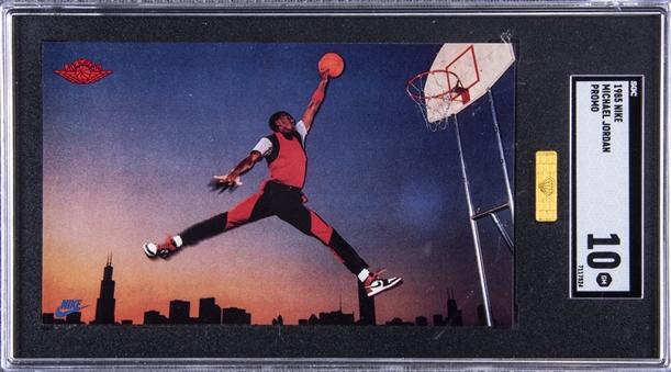 1985 Nike Michael Jordan Promo Rookie Card - SGC GEM MINT 10 – MBA Gold Diamond Certified